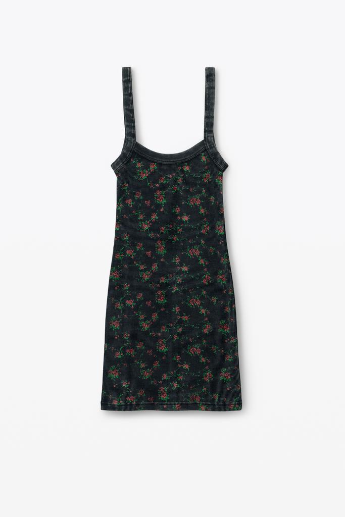 Alexander Wang floral-print waffle knit dress