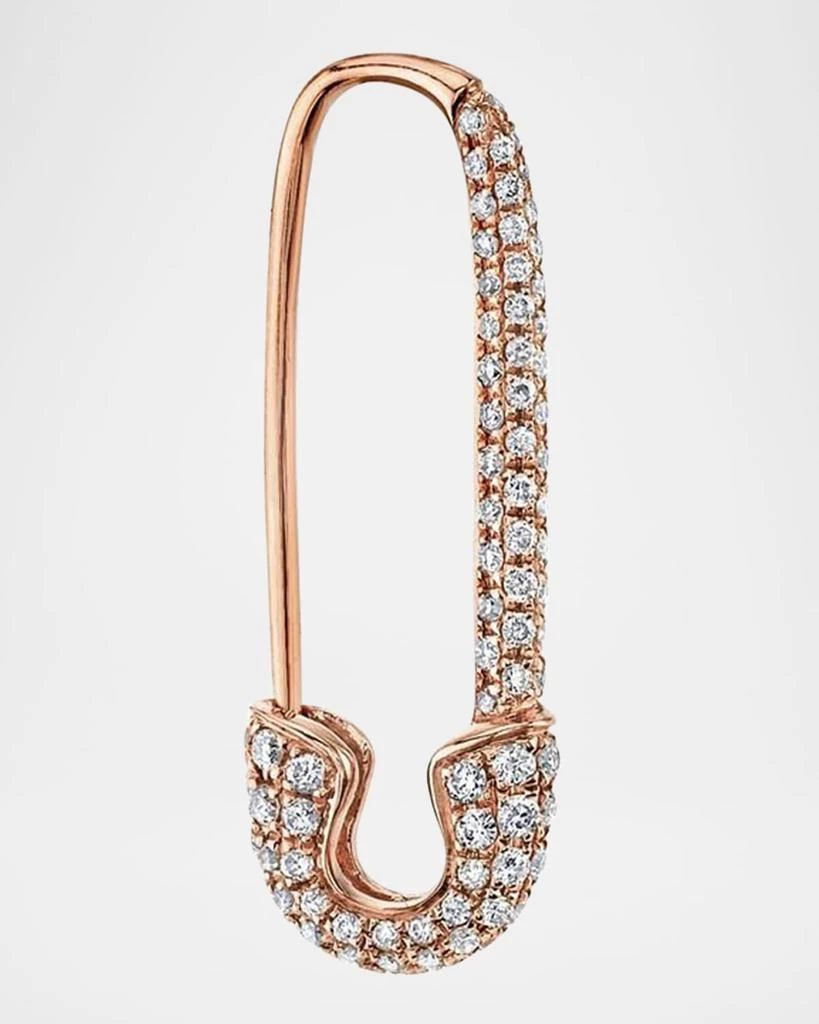 Anita Ko 18k Rose Gold Diamond Safety Pin Earring, Single 1