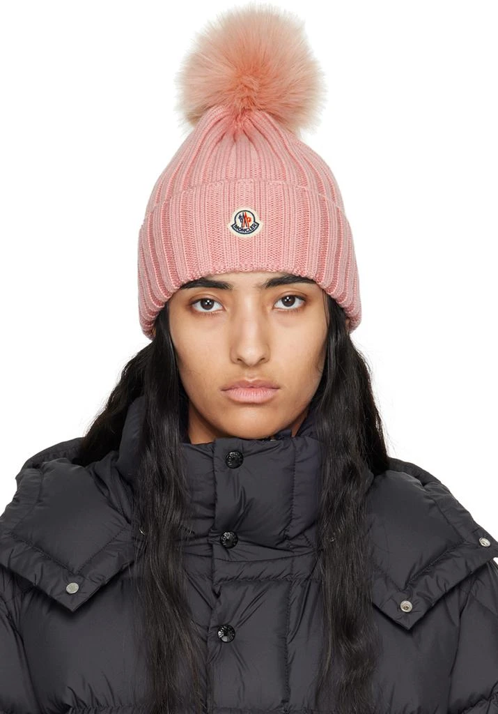 Moncler Pink Pom Pom Beanie 1