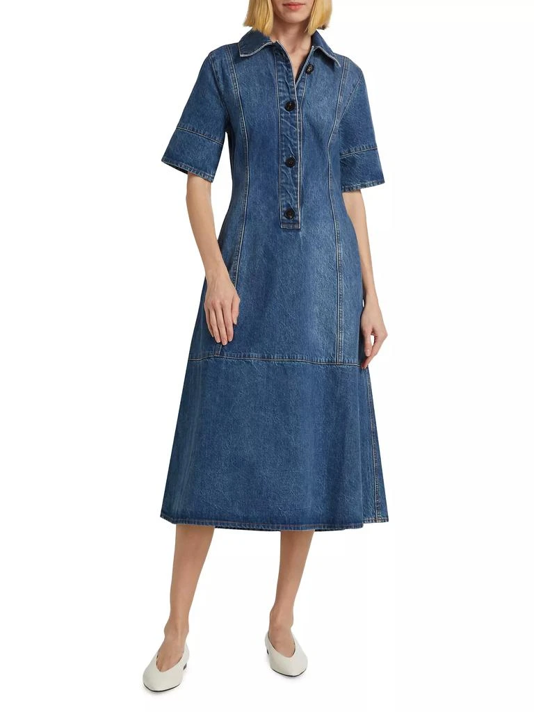 Co Denim Half-Placket Dress 3