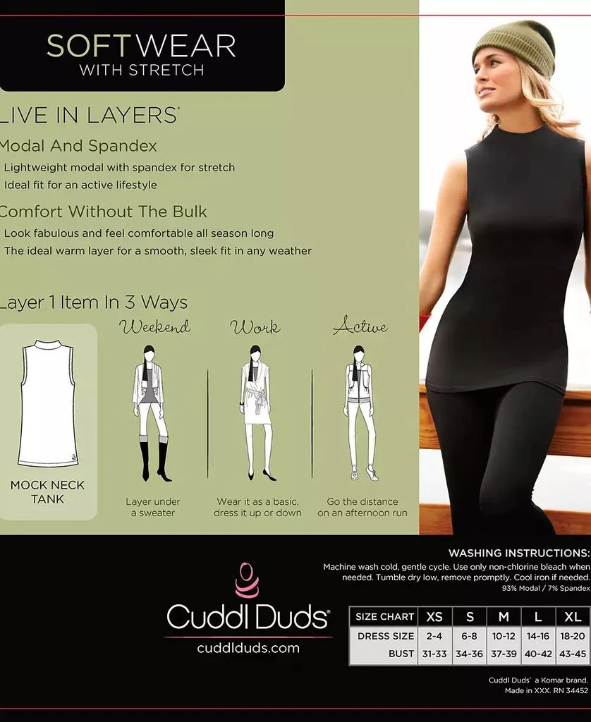 Cuddl Duds Women's Softwear Stretch Tank Top 3
