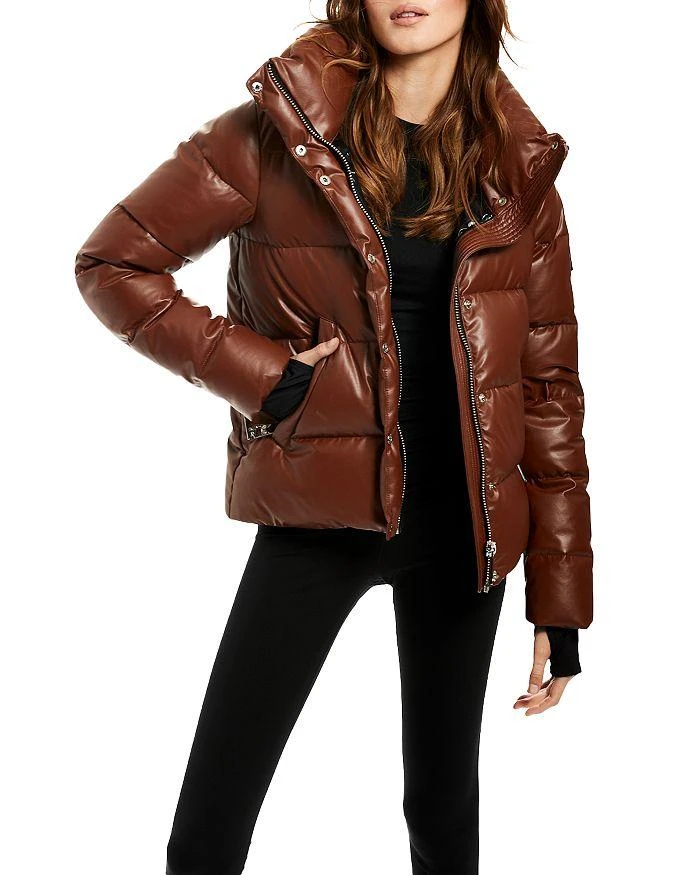 SAM. Isabel Faux Leather Puffer Coat 1