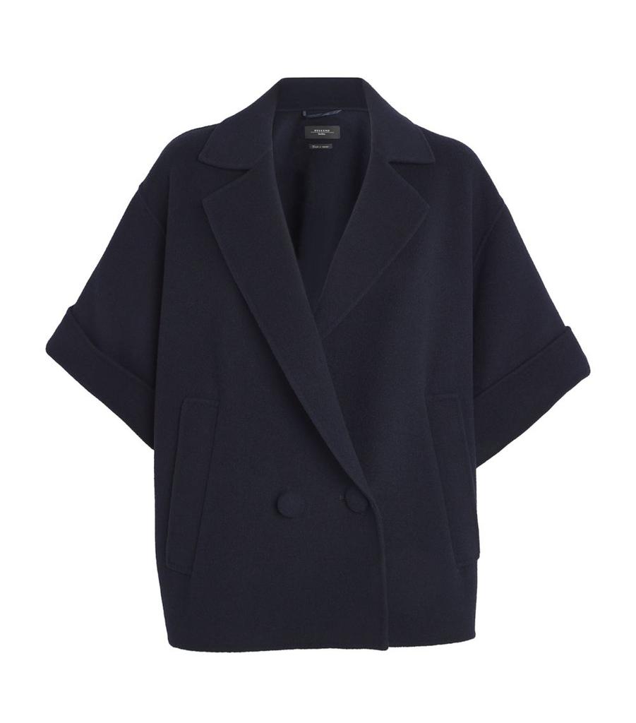 Weekend Max Mara Wool Short-Sleeve Coat