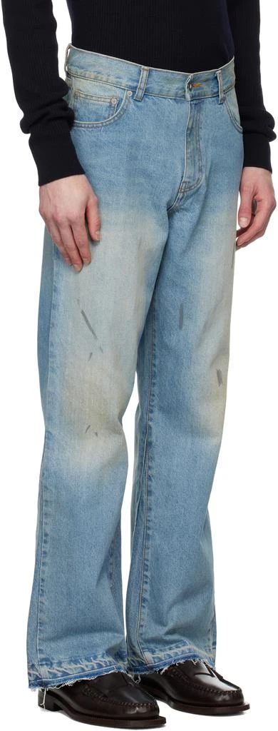 Tonywack Blue Flared-Leg Reconstructed Jeans 2