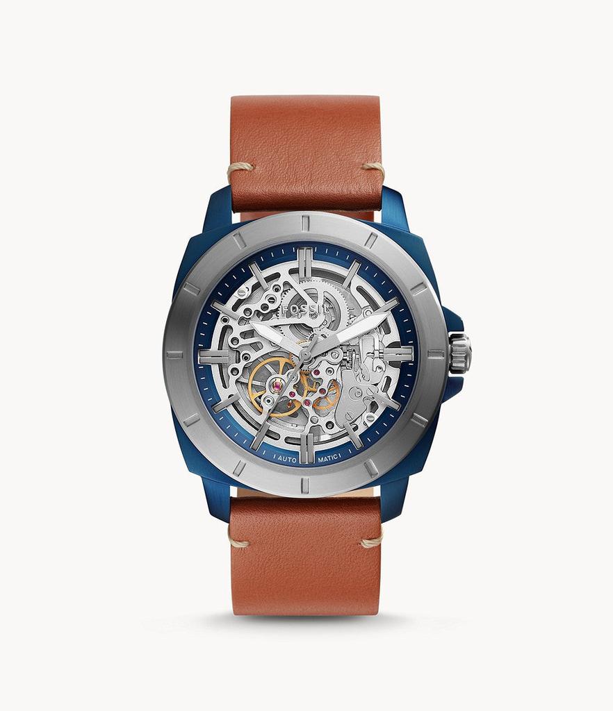 Fossil Men's Privateer Sport Automatic, Blue-Tone Stainless Steel Watch