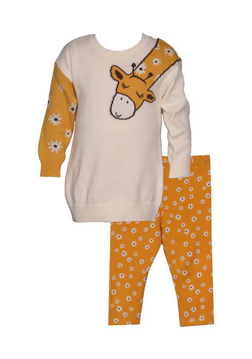 Bonnie Jean Jean Baby Girls Giraffe Sweater Set