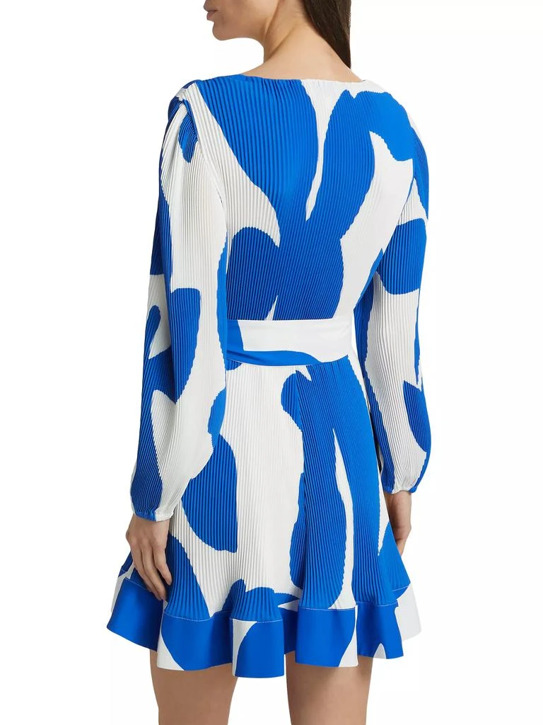 Milly Liv Grand Foliage Pleated Minidress 5