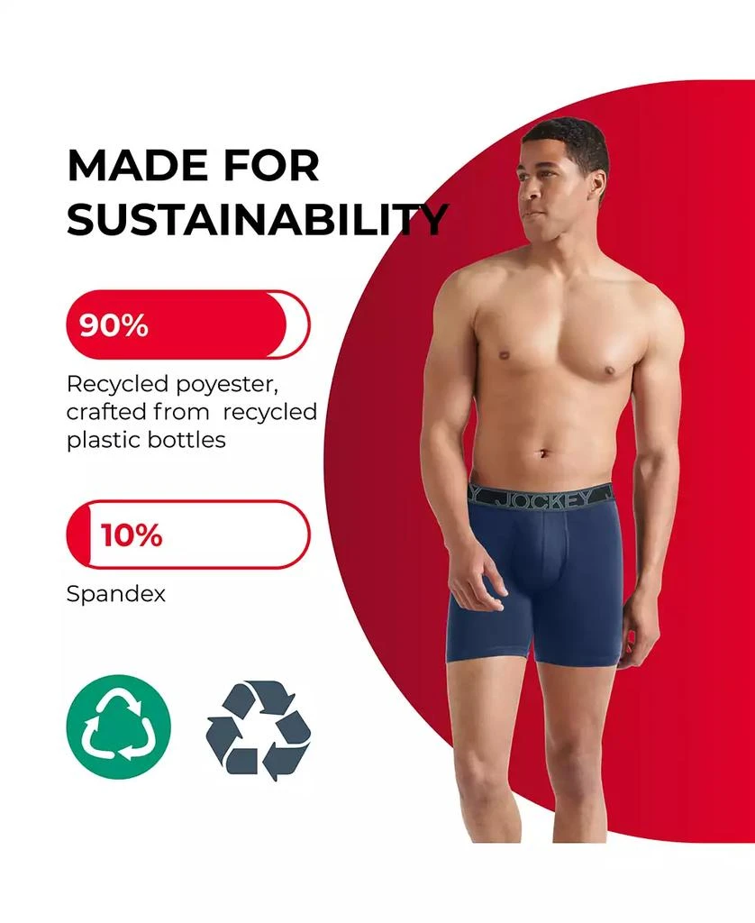 Jockey 3-Pack Active Microfiber 5" Boxer Briefs 8