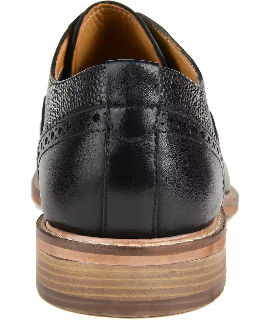 Thomas & Vine Men's Clayton Wide Width Plain Toe Brogue Derby Shoe 5