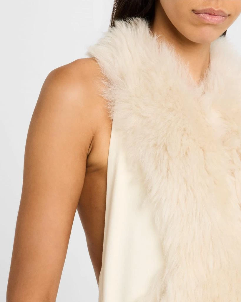 Totême Goat Shearling Halter Midi Dress 5