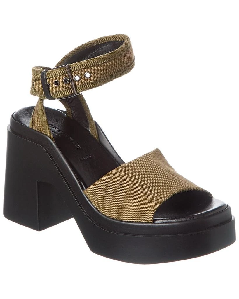 Clergerie Noet Canvas & Leather Platform Sandal 1