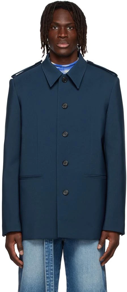 We11done Navy Regular Collar Jacket 1
