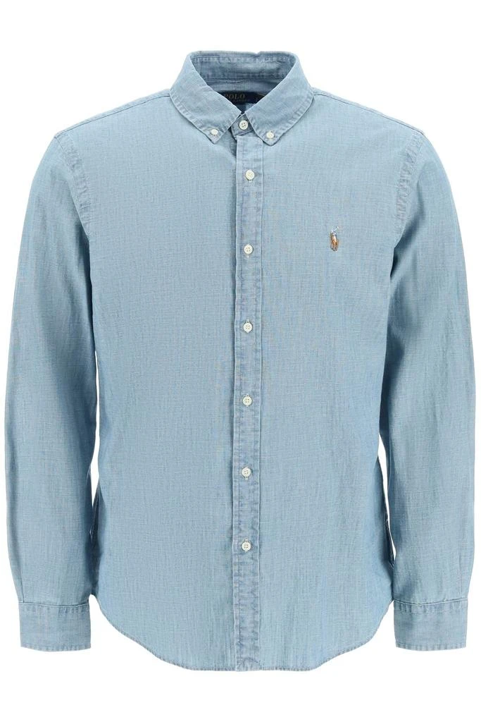 Ralph Lauren Men's Slim Fit Shirt In Stone-Washed Chambray 1