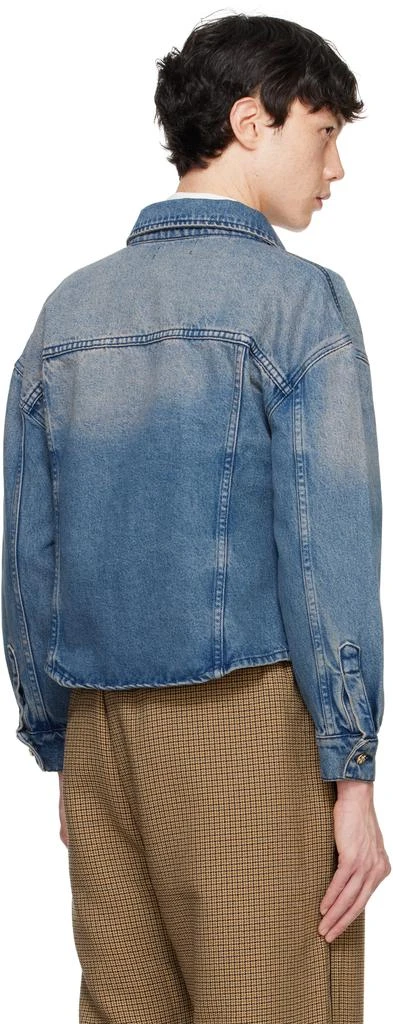 WILLY CHAVARRIA Blue Shrunken Denim Jacket 3