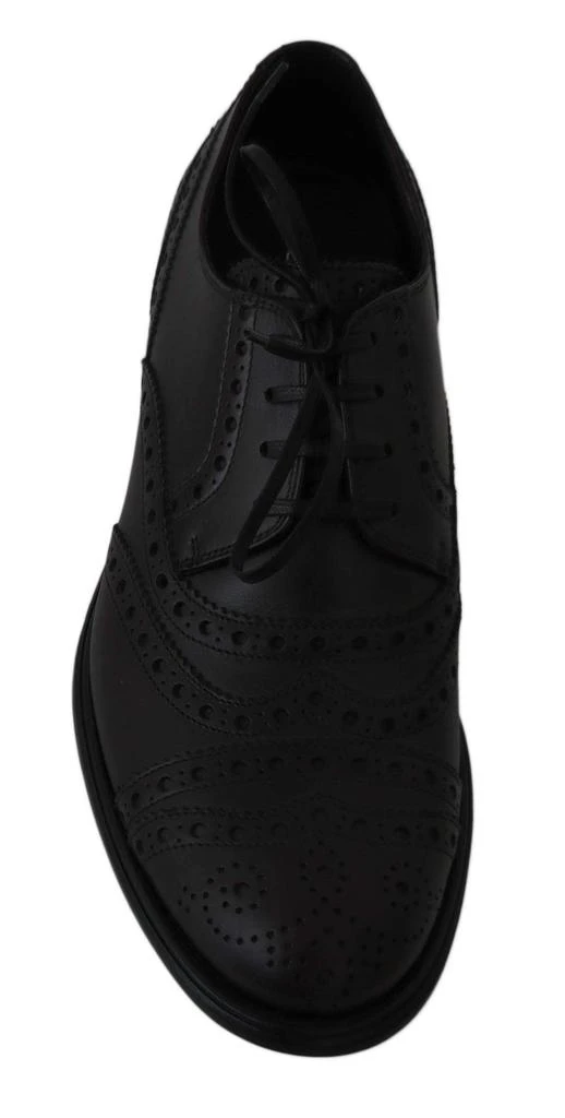 Dolce & Gabbana Dolce & Gabbana  Black Leather Wingtip Oxford Dress  Shoes 7