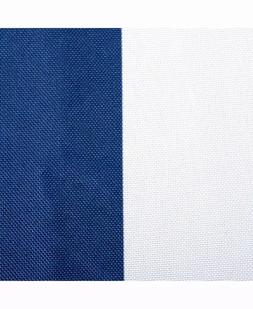 Design Imports Nautical Blue Cabana Stripe Outdoor Table cloth with Zipper 60" Round
