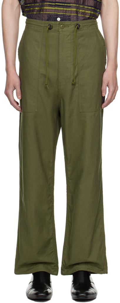 NEEDLES Khaki String Fatigue Trousers