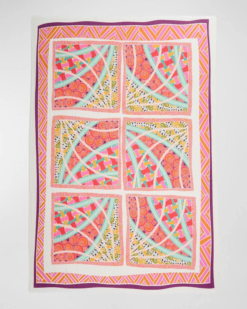 Franco Ferrari Printed Cotton-Silk Scarf 1