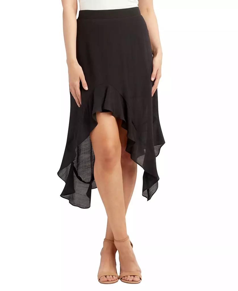 BCX Juniors' Asymmetrical-Hem Gauzy Skirt