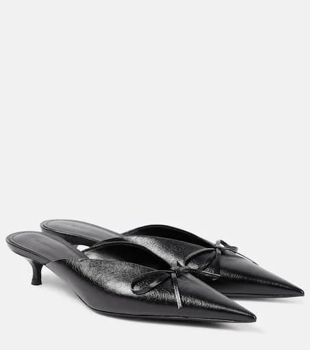 Balenciaga Knife Bow leather mules 1