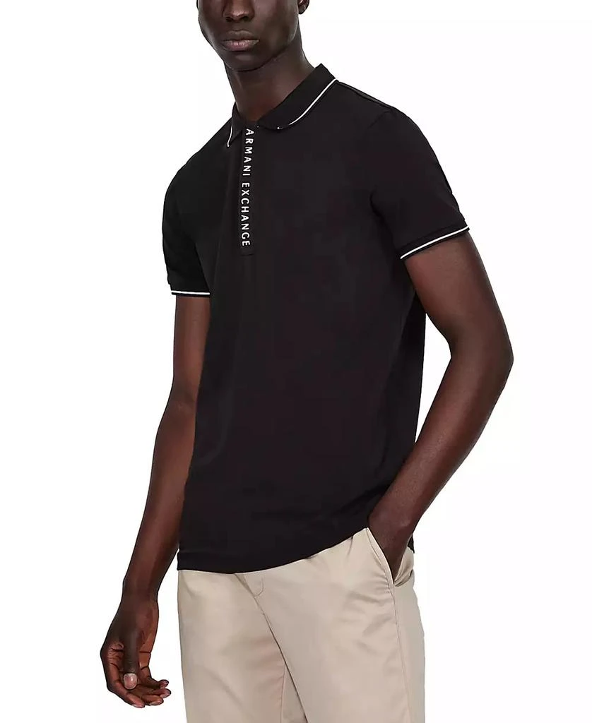 Armani Exchange Men's Tipped Logo Placket Polo Shirt 1