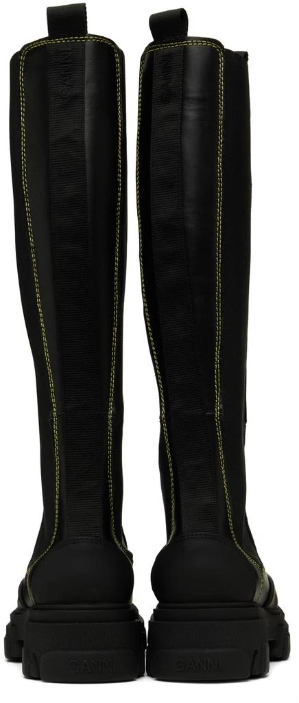 Ganni Black Cleated Chelsea Boots 2