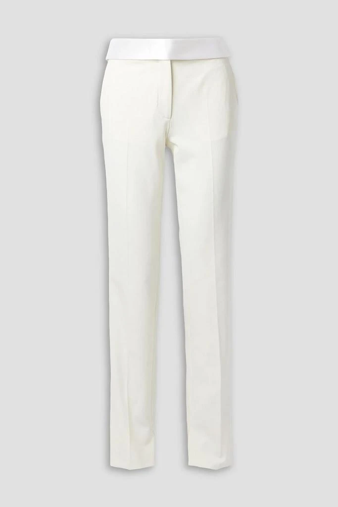 Stella McCartney Satin-trimmed twill straight-leg pants 1
