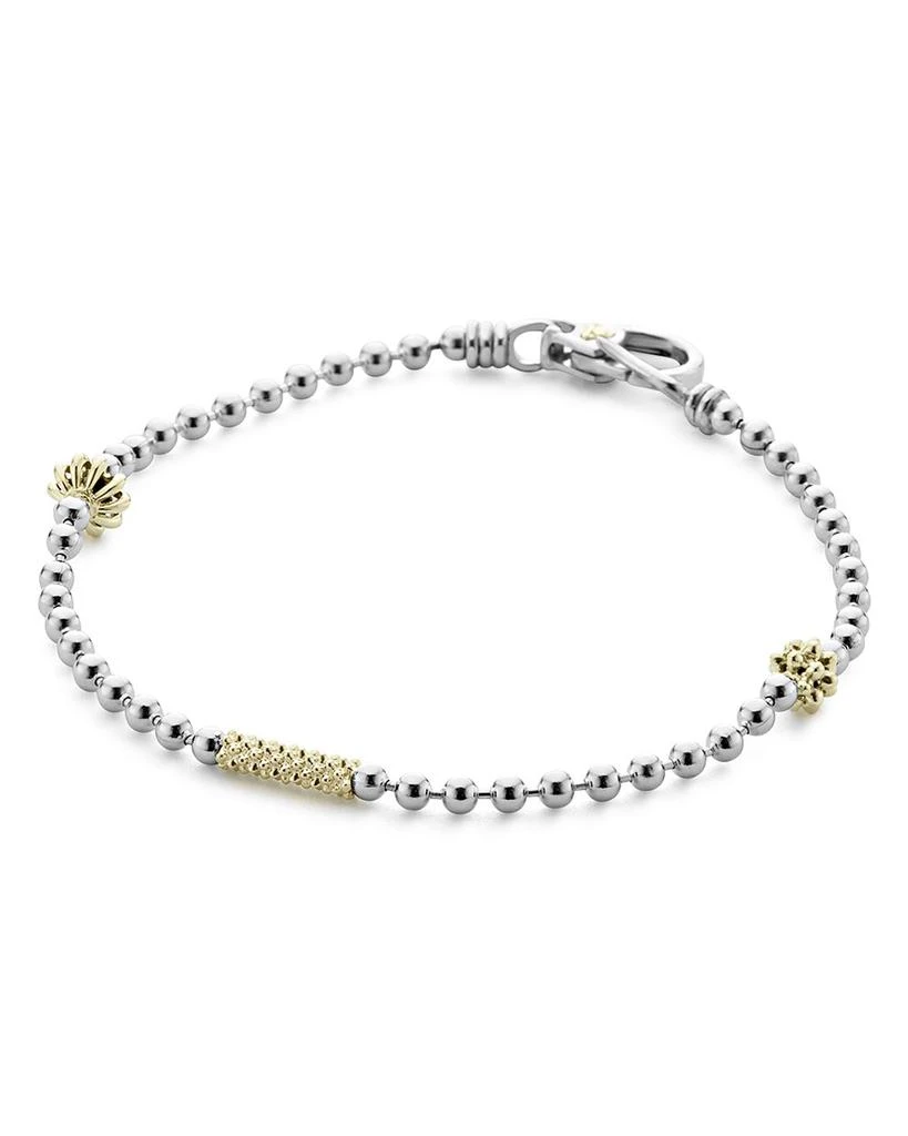LAGOS 18K Yellow Gold & Sterling Silver Caviar Icon Beaded Bracelet 3