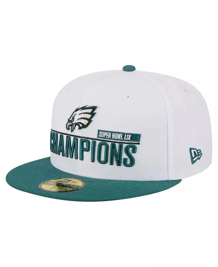 New Era Men's White/Midnight Green Philadelphia Eagles Super Bowl LIX Champions 59FIFTY Fitted Hat 3
