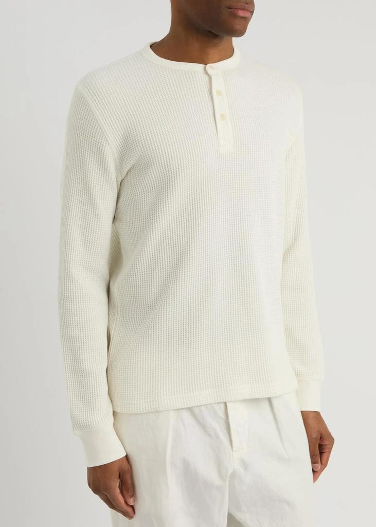 WAX LONDON Halton waffle cotton Henley T-shirt 2