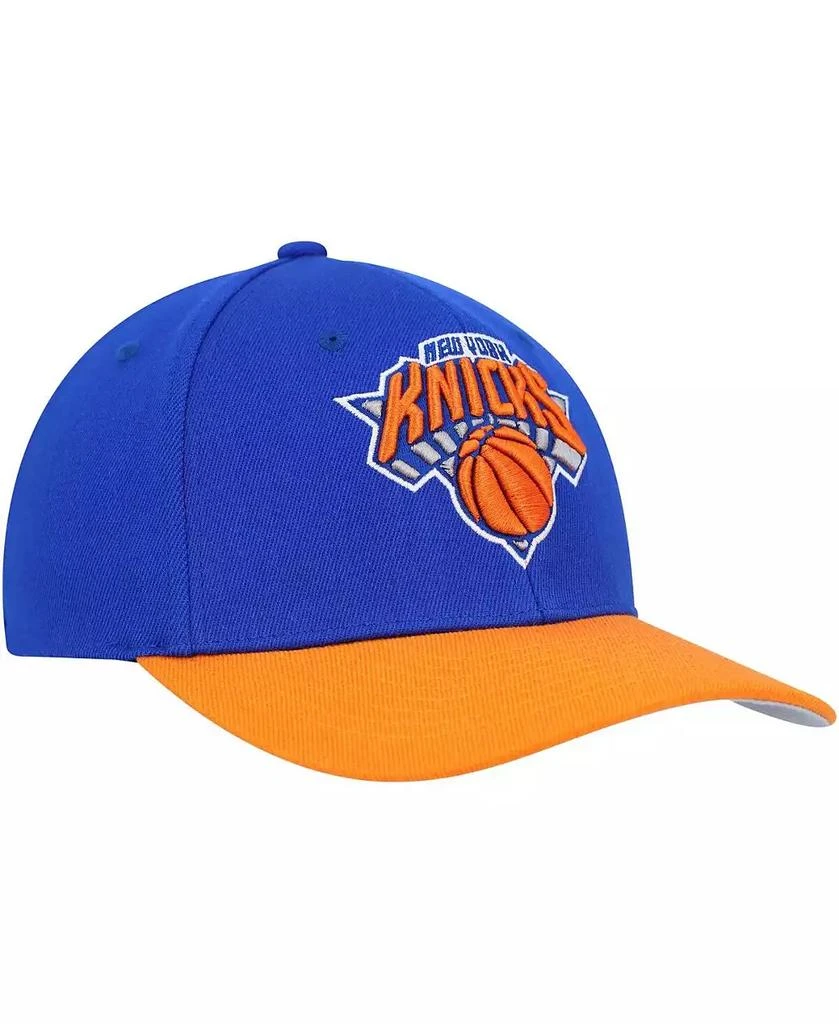 Mitchell & Ness Men's Blue, Orange New York Knicks MVP Team Two-Tone 2.0 Stretch-Snapback Hat 3