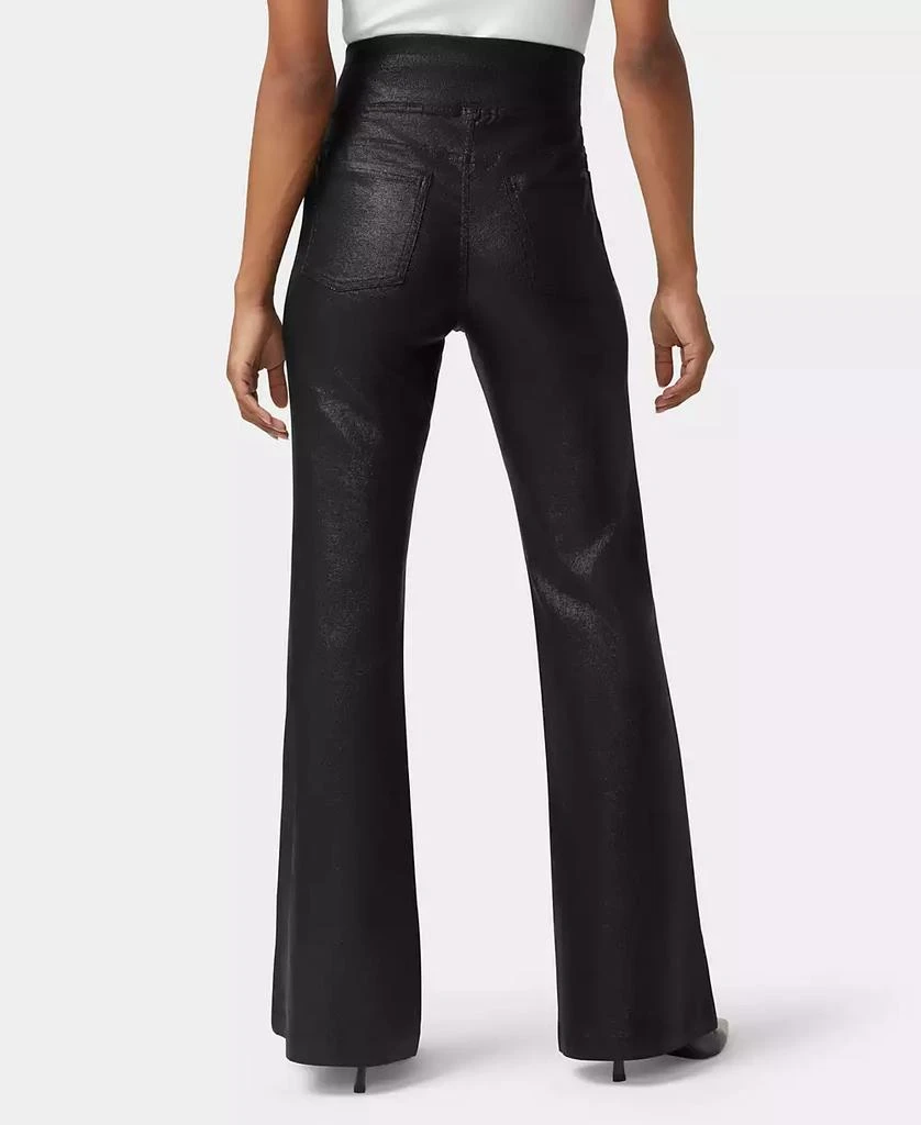 Hue Women's High Rise Shimmer Flare Leggings Pants 2