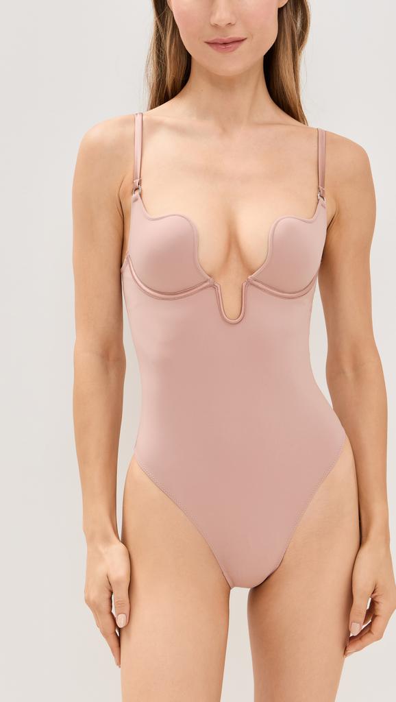 Fleur du Mal Le Stretch Micro U-Plunge Bodysuit