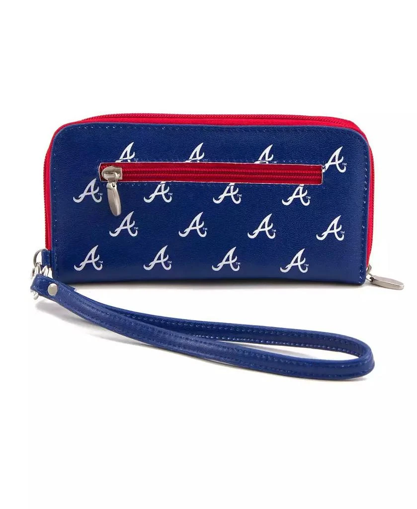 Eagles Wings Women's Atlanta Braves Zip-Around Wristlet Wallet 1