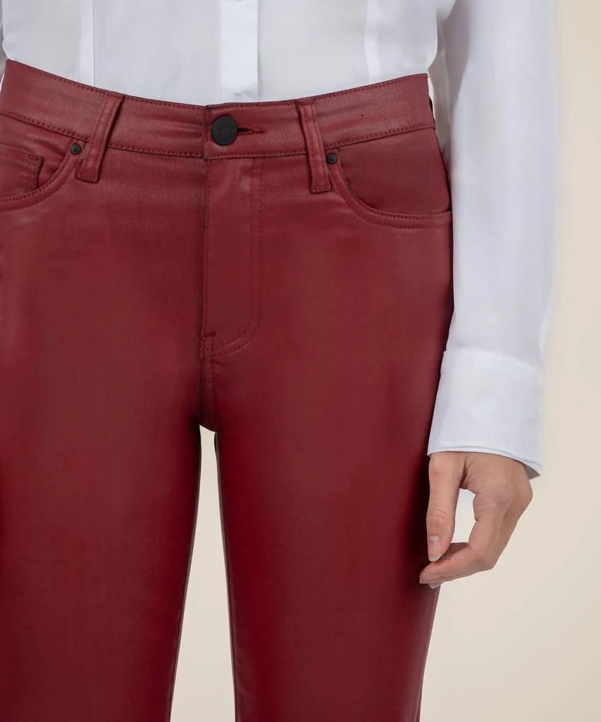 KUT from the Kloth Kelsey Coated High Rise Ankle Pants In Red 3