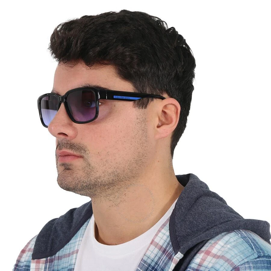 Calvin Klein Blue Gradient Rectangular Men's Sunglasses CKJ21631S 001 56 2