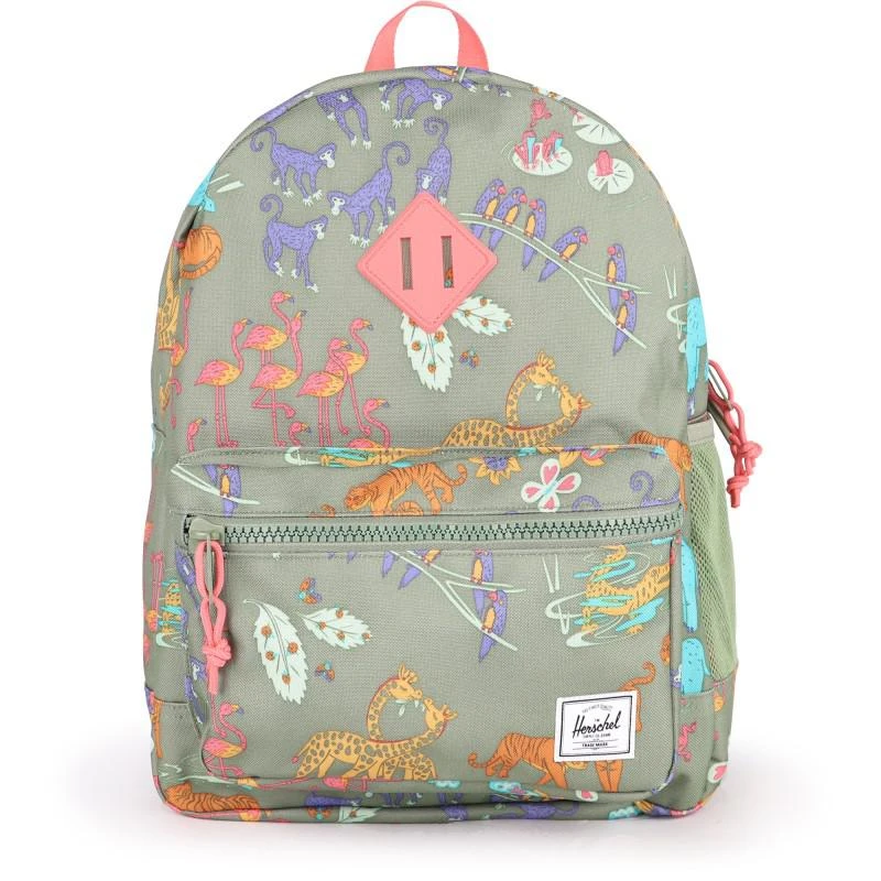 Herschel Supply All over jungle animals olive green backpack 1