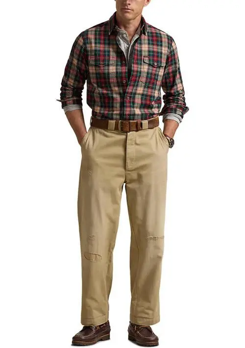 Ralph Lauren Classic Fit Plaid Brushed Oxford Shirt 3