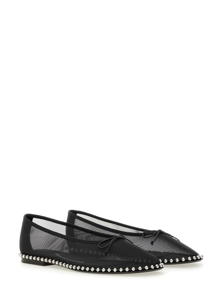 Alexander Wang BLACK MESH LINA BALLERINAS