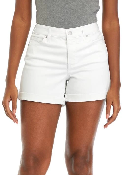 Wonderly Womens Mid Rise 4 Denim Shorts 1