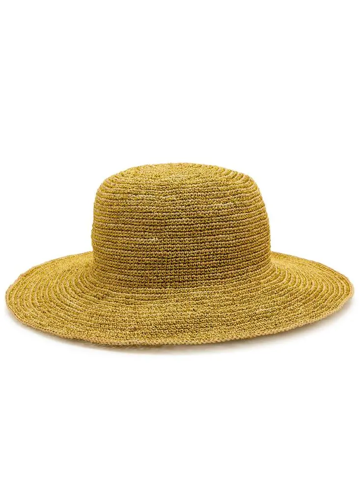 Sensi Studio Metallic mouldable straw hat 1