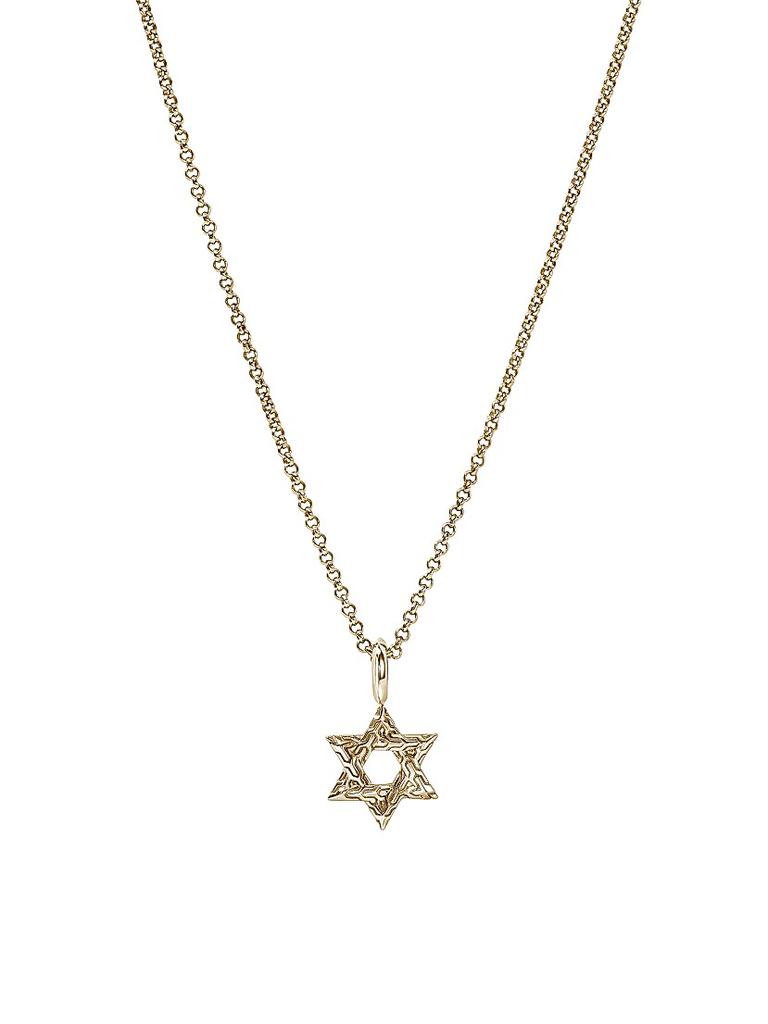 John Hardy JH Essentials 14K Yellow Gold Star Of David Pendant Necklace