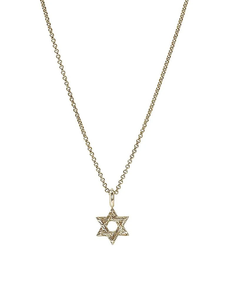 John Hardy JH Essentials 14K Yellow Gold Star Of David Pendant Necklace 1
