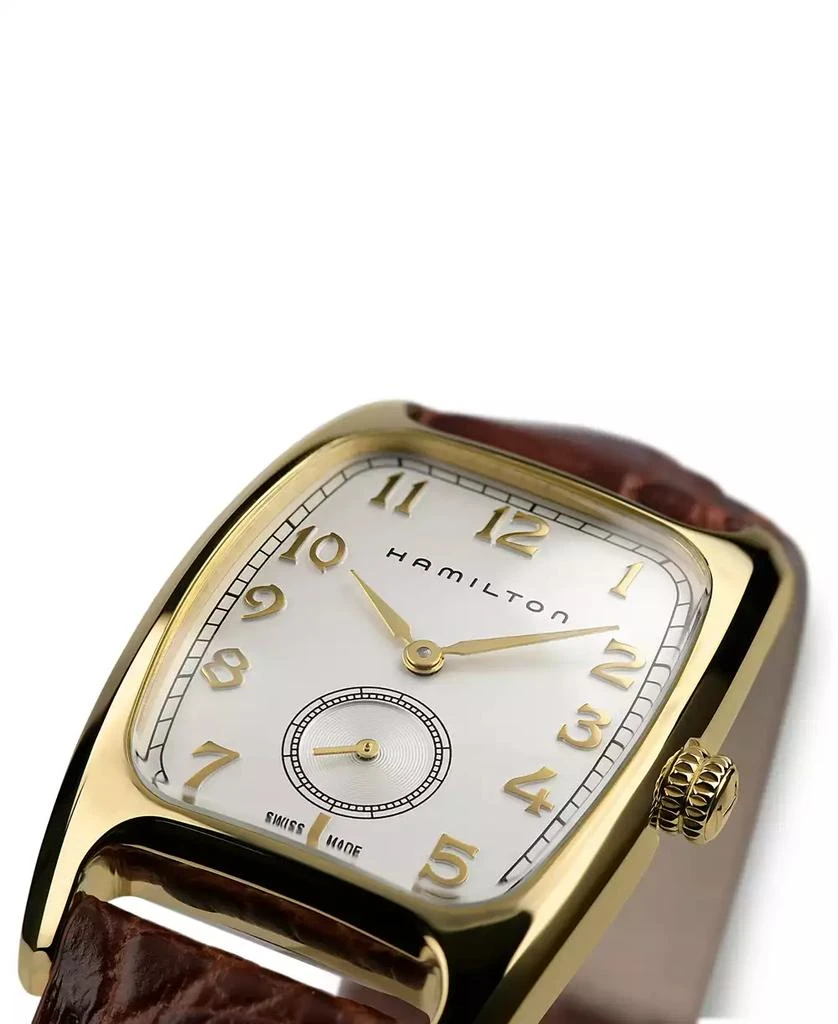 Hamilton Men's Swiss Boulton Brown Leather Strap Watch 27mm H13431553 6