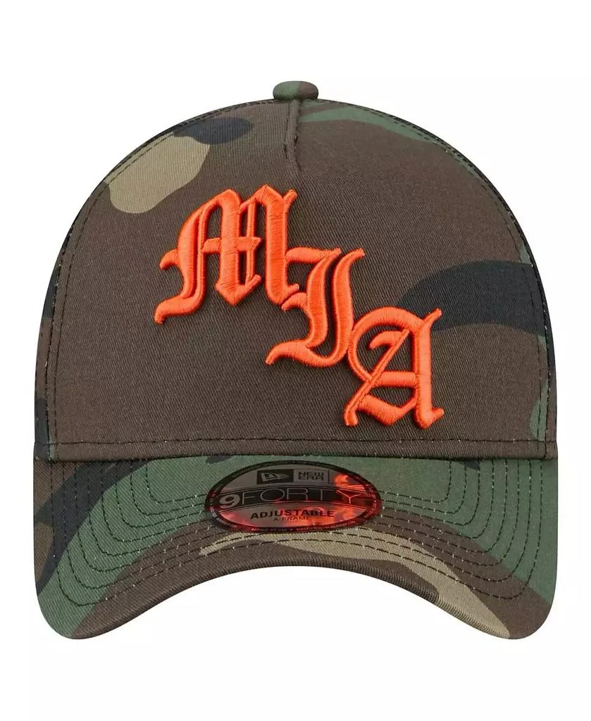 New Era Men's Camo Miami Dolphins Mystic Camo A-Frame 9FORTY Adjustable Hat 5