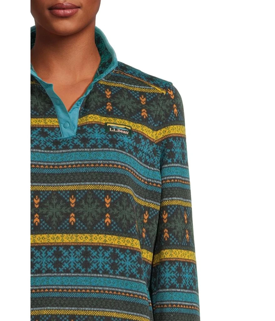 L.L.BEAN Sweater Fleece Pullover Print 4