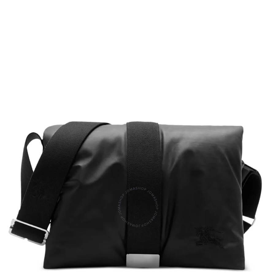 【BURBERRY】EMBOSSED CHECK MESSENGER BAG Burberry Men's Check Embossed Leather Messenger Bag | Neiman