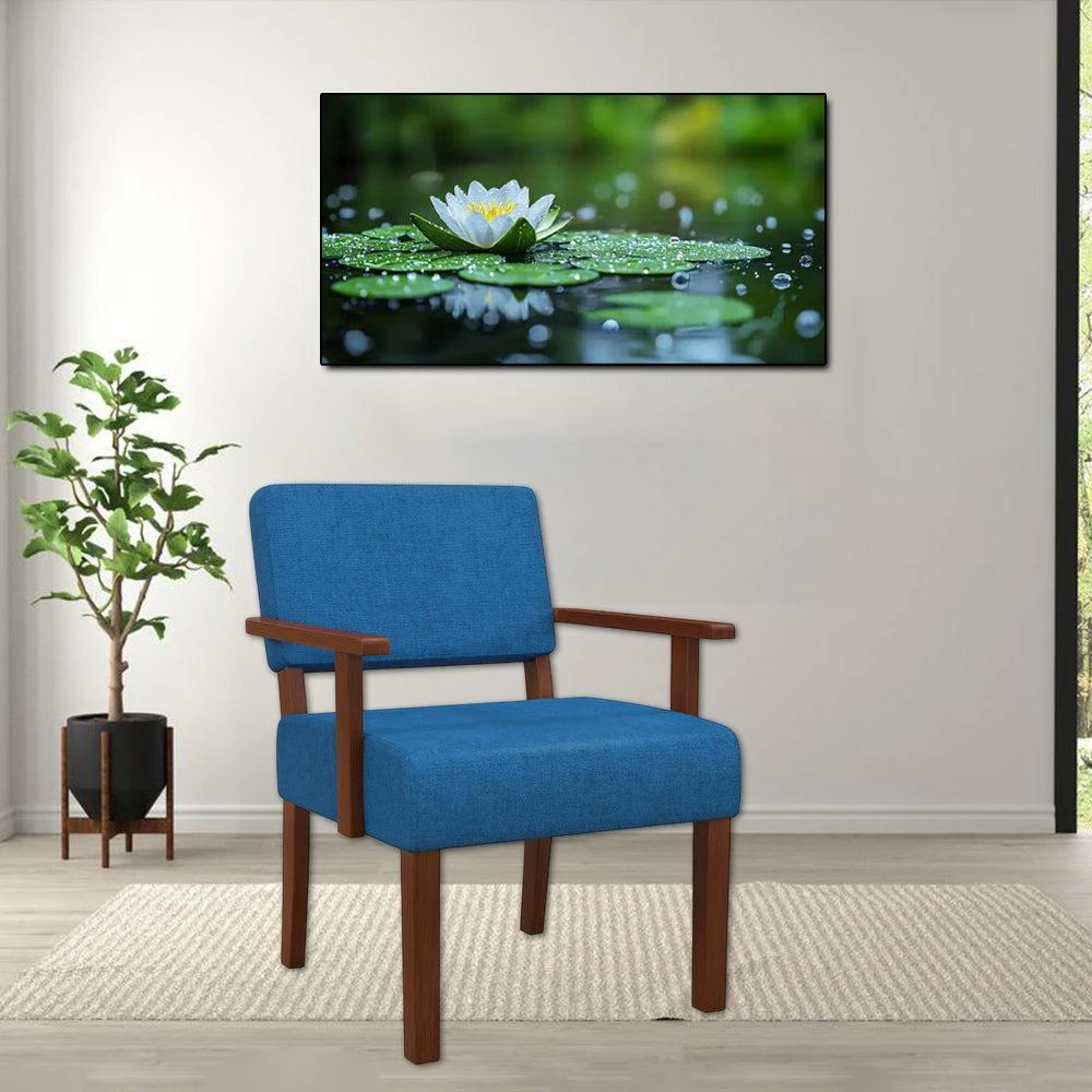 Hivvago Modern Upholstered Accent Chair with Solid Wood Frame for Living Room