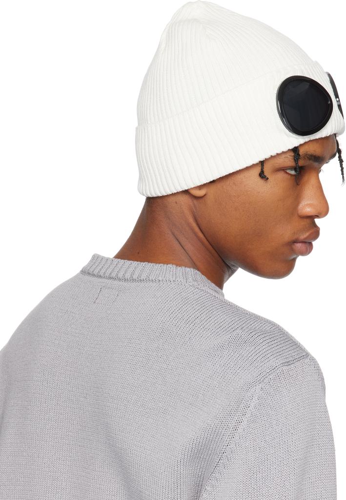 【2/9までの特別価格】 C.P. COMPANY GOGGLE BEANIE C.P. Company: Gray Goggle Beanie | SSENSE