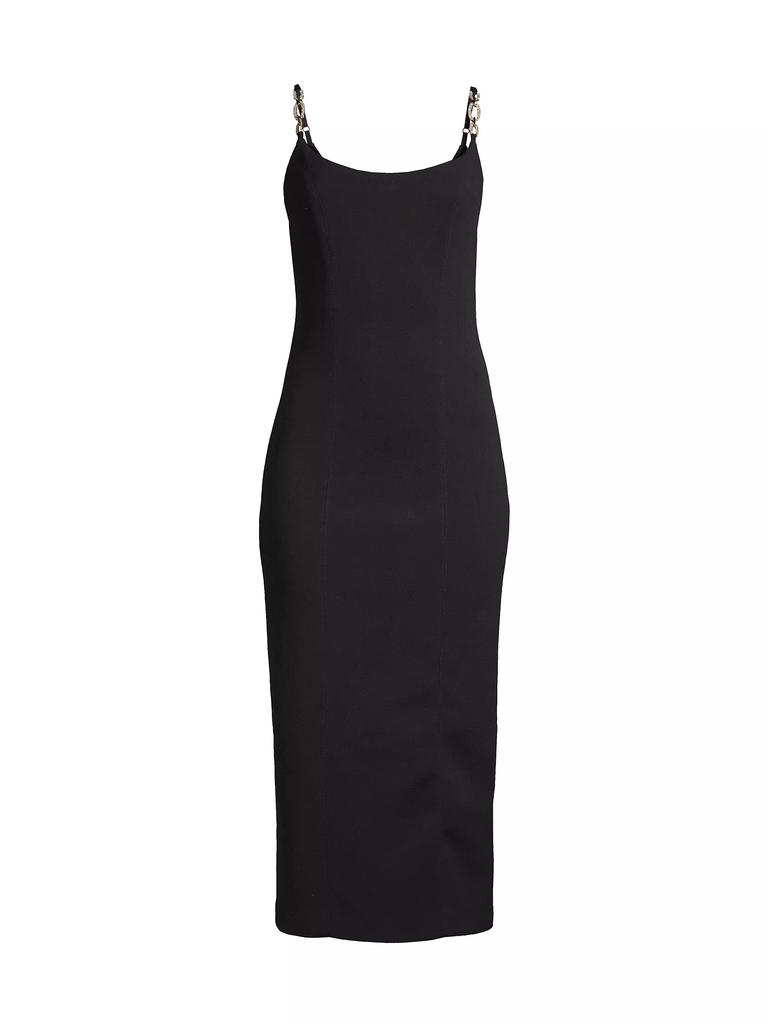 Misha Rylan Chain-Strap Midi-Dress